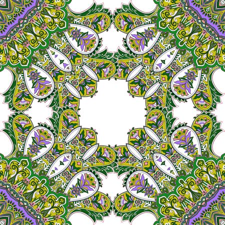 Traditional paisley pattern. Ethnic background for your design.の写真素材