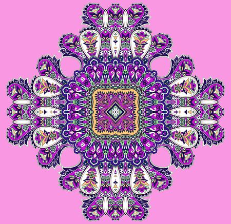 Traditional paisley pattern. Ethnic background for your design.の写真素材