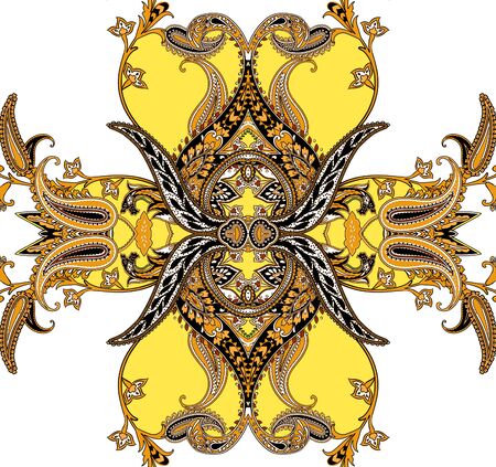 Traditional paisley pattern. Ethnic background for your design.の写真素材