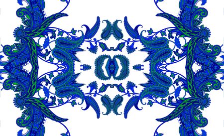 Indian Traditional paisley pattern. Multicolor bright background.の写真素材
