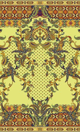 Traditional paisley pattern. Ethnic background for your design.の写真素材