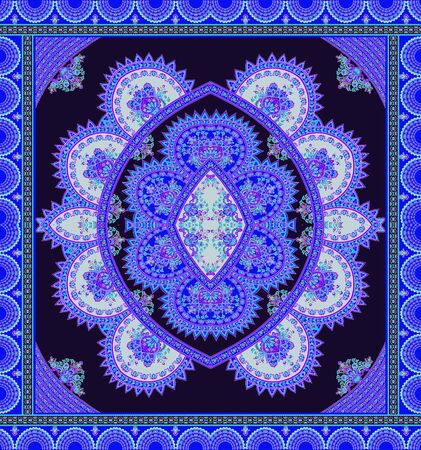 Indian Traditional paisley pattern. Multicolor bright background.の写真素材