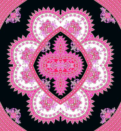 Traditional paisley pattern. Ethnic background for your design.の写真素材