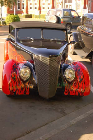 colorful restored vintage hot rodの写真素材