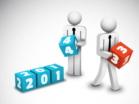 New business year is coming.のイラスト素材