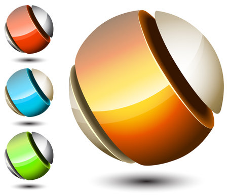 Vector set of abstract design elements.のイラスト素材