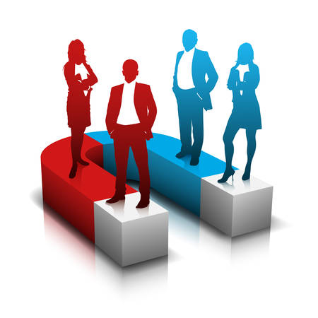 Vector illustration of business team. のイラスト素材