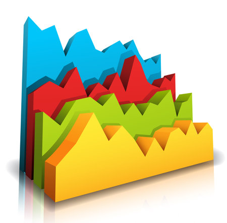 Vector illustration of graph. のイラスト素材