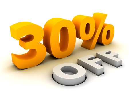 Thirty percent offの写真素材