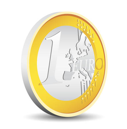 illustration of euro isolated on white.のイラスト素材