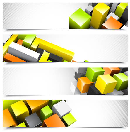 Set of abstract colorful banners. のイラスト素材