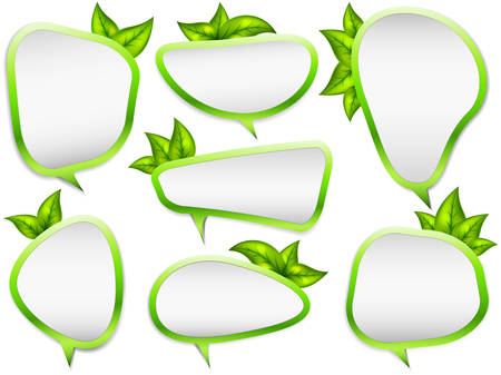 Vector set of spring stickers on white.のイラスト素材