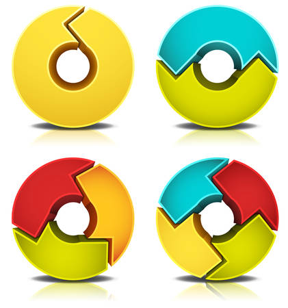 Vector illustration of colorful puzzle.のイラスト素材