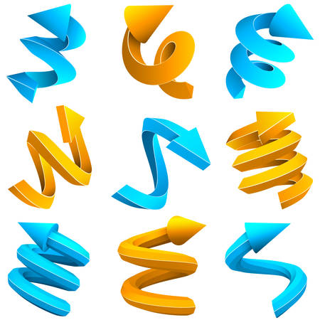 Vector set of different arrows. のイラスト素材