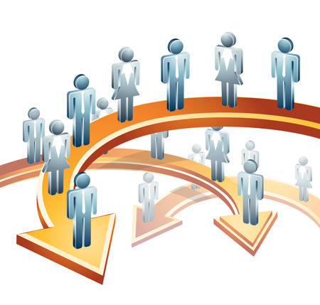 Vector illustration of business people.のイラスト素材