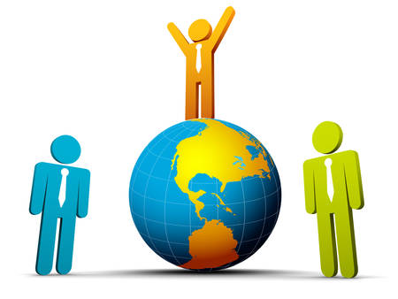 Vector illustration of business people.のイラスト素材