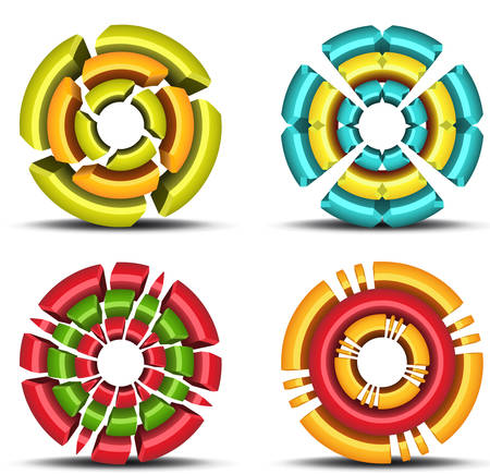 Vector set of abstract design elements.のイラスト素材