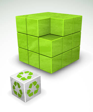 Group of ecology cubes.のイラスト素材