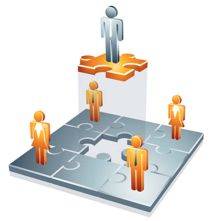 Vector illustration of business people.のイラスト素材