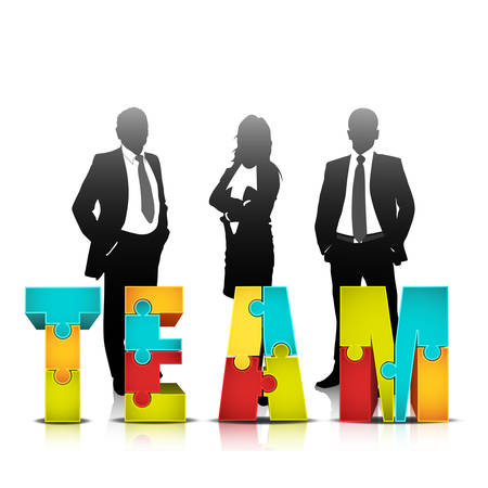 Vector illustration of business people.のイラスト素材