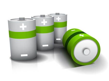 Eco concept with batteries. のイラスト素材