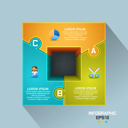 illustration of colorful business infographic  のイラスト素材