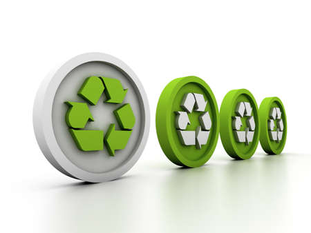 Recycle concept isolated on white. の写真素材