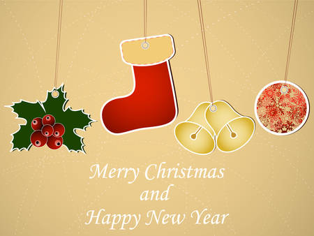 Vector illustration of Christmas background.のイラスト素材