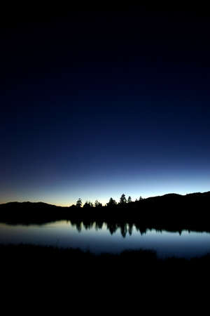 lake at nightの写真素材