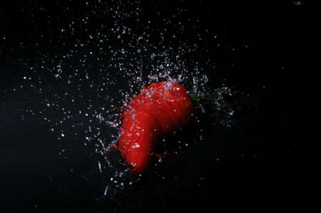 chili splashの写真素材