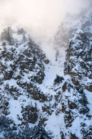 snowy mountainsの写真素材