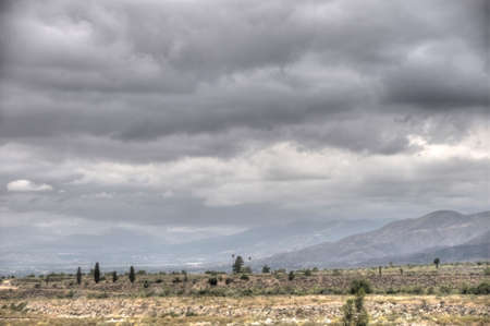 storm over a valleyの写真素材