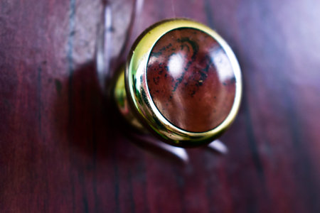 door handle on an old cabinet