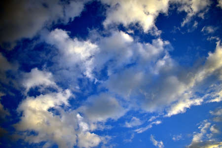 clouds in the evening skyの写真素材