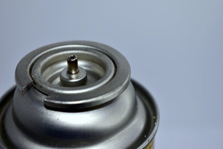 a fragment of a gas cylinder for a burnerの写真素材