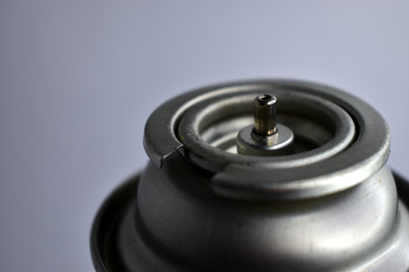 a fragment of a gas cylinder for a burnerの写真素材