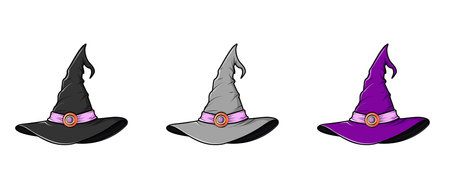 A set of witch's hats. A Halloween accessory