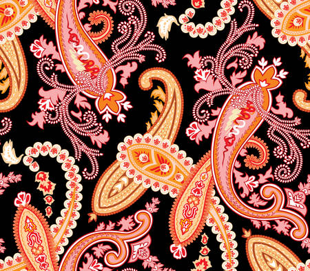 Seamless paisley patternのイラスト素材