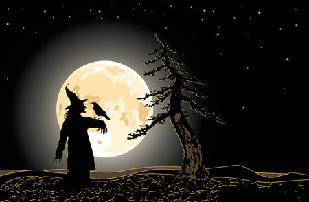 Vector. Dark halloween illustrationのイラスト素材