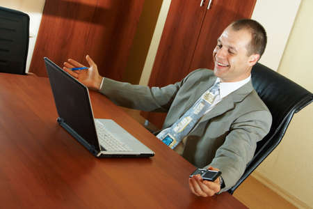 Happy businessmanの写真素材