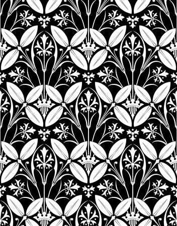 Vector. Seamless victorian patternのイラスト素材