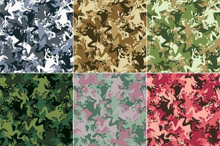 Seamless skull camouflage patternのイラスト素材