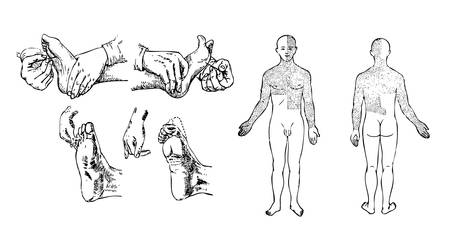 Massage illustrationのイラスト素材