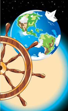 Vector  Travel postcard のイラスト素材