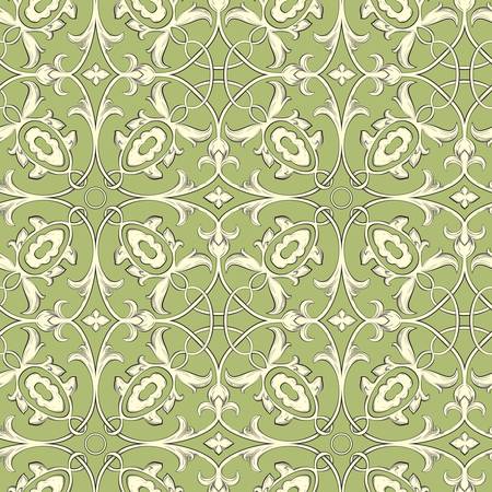 Damask vintage floral background pattern, vector illustration のイラスト素材