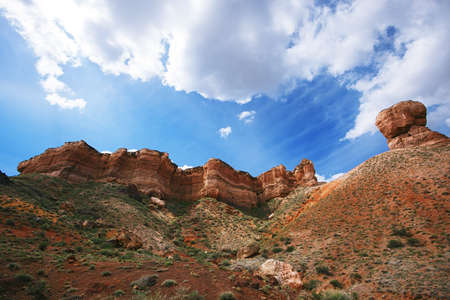 Charyn grand canyon in Kazakhstanの写真素材