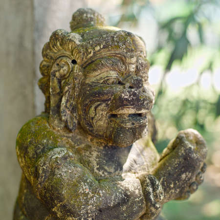 Traditional Balinese stone sculpture art and culture at Bali, Indonesiaの写真素材