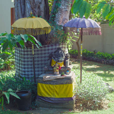 Bali traditional temple exteriorの写真素材