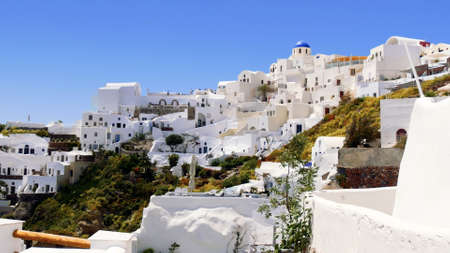 The picturesque and charming island of Santoriniの写真素材