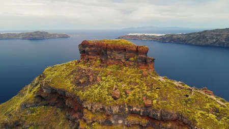 The picturesque and charming island of Santoriniの写真素材
